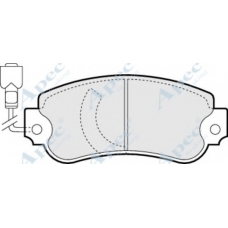 PAD342 APEC Комплект тормозных колодок, дисковый тормоз
