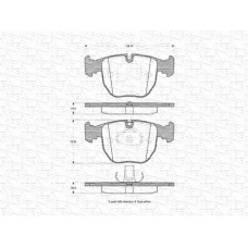 363702160368 MAGNETI MARELLI Комплект тормозных колодок, дисковый тормоз