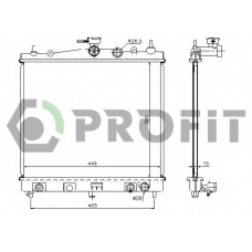PR 6055A1 PROFIT Радиатор, охлаждение двигателя