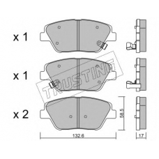 961.0 TRUSTING Комплект тормозных колодок, дисковый тормоз