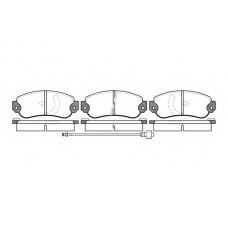 P1313.06 WOKING Комплект тормозных колодок, дисковый тормоз