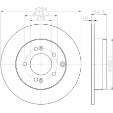 8DD 355 114-521 HELLA Тормозной диск