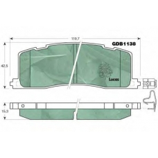 GDB1138 TRW Комплект тормозных колодок, дисковый тормоз