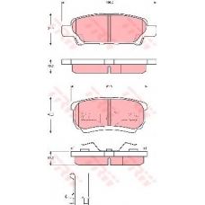 GDB3341 TRW Комплект тормозных колодок, дисковый тормоз