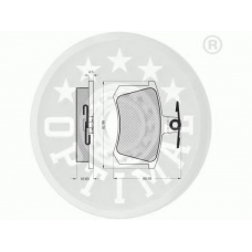 9907 OPTIMAL Комплект тормозных колодок, дисковый тормоз