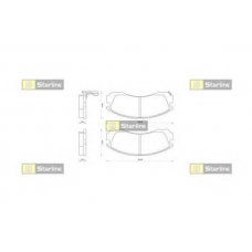 BD S348P STARLINE Комплект тормозных колодок, дисковый тормоз