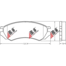 36739 ABS Комплект тормозных колодок, дисковый тормоз