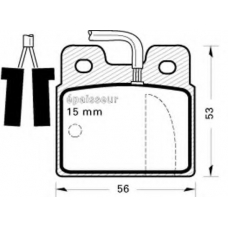 189 MGA Комплект тормозных колодок, дисковый тормоз