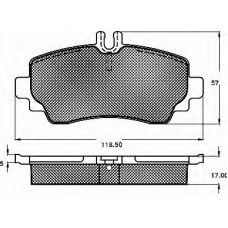 10432 BSF Комплект тормозных колодок, дисковый тормоз