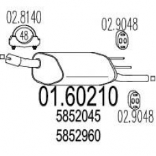 01.60210 MTS Глушитель выхлопных газов конечный