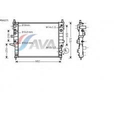 MSA2271 AVA Радиатор, охлаждение двигателя