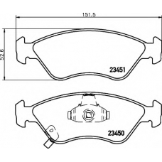 8DB 355 009-931 HELLA Комплект тормозных колодок, дисковый тормоз