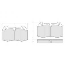 PF1324 PROCODIS FRANCE Комплект тормозных колодок, дисковый тормоз