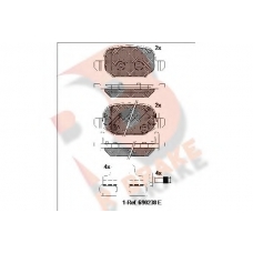 RB2127 R BRAKE Комплект тормозных колодок, дисковый тормоз