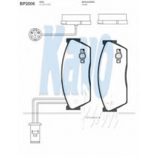 BP-2006 KAVO PARTS Комплект тормозных колодок, дисковый тормоз