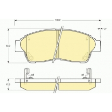 6132079 GIRLING Комплект тормозных колодок, дисковый тормоз
