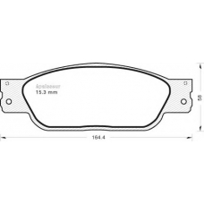 1054 MGA Комплект тормозных колодок, дисковый тормоз