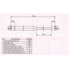 50507100 KLOKKERHOLM Газовая пружина, крышка багажник