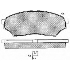 10952 BSF Комплект тормозных колодок, дисковый тормоз