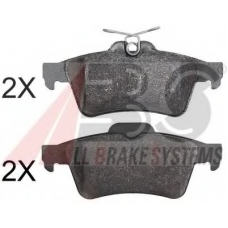 37869 ABS Комплект тормозных колодок, дисковый тормоз