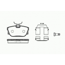 0767 10 KAWE Комплект тормозных колодок, дисковый тормоз