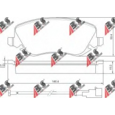 37318 OE ABS Комплект тормозных колодок, дисковый тормоз