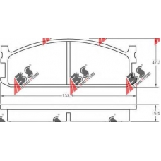 36593 ABS Комплект тормозных колодок, дисковый тормоз