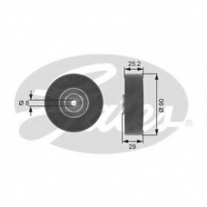 T38078 GATES Паразитный / ведущий ролик, поликлиновой ремень