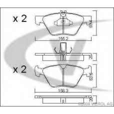 V30-8122 VEMO/VAICO Комплект тормозных колодок, дисковый тормоз