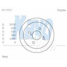 BD-9610 KAVO PARTS Тормозной барабан
