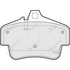 PAD1407 APEC Комплект тормозных колодок, дисковый тормоз