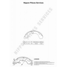D350U12 NPS Комплект тормозных колодок