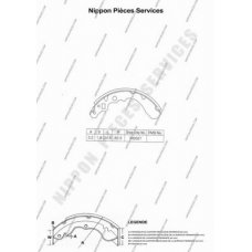 D350U08 NPS Комплект тормозных колодок