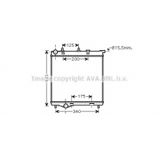 PE2288 AVA Радиатор, охлаждение двигателя