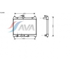 TO2459 AVA Радиатор, охлаждение двигателя