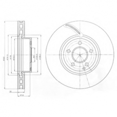 BG9075 DELPHI Тормозной диск