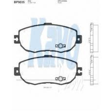 BP-9035 KAVO PARTS Комплект тормозных колодок, дисковый тормоз