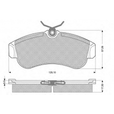 PF1095 PROCODIS FRANCE Комплект тормозных колодок, дисковый тормоз