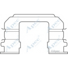KIT1004 APEC Комплектующие, тормозные колодки
