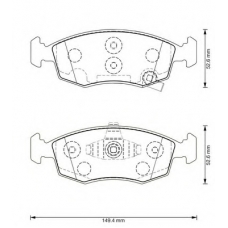 573366B BENDIX Комплект тормозных колодок, дисковый тормоз