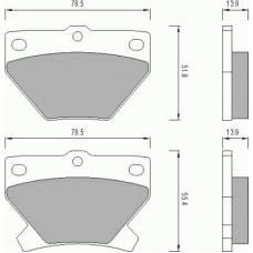 679181 ROULUNDS Комплект тормозных колодок, дисковый тормоз