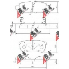 37384 OE ABS Комплект тормозных колодок, дисковый тормоз