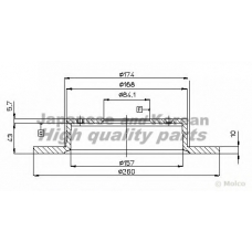 H039-05 ASHUKI Тормозной диск