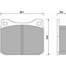 467883 ROULUNDS Комплект тормозных колодок, дисковый тормоз