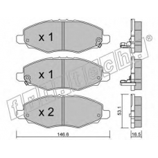 814.0 fri.tech. Комплект тормозных колодок, дисковый тормоз