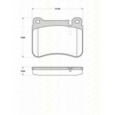 8110 23050 TRISCAN Комплект тормозных колодок, дисковый тормоз