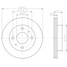 8DD 355 102-641 HELLA Тормозной диск
