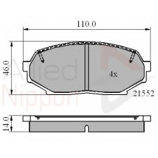 ADB0754 COMLINE Комплект тормозных колодок, дисковый тормоз