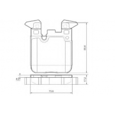 12-1521 E.T.F. Комплект тормозных колодок, дисковый тормоз