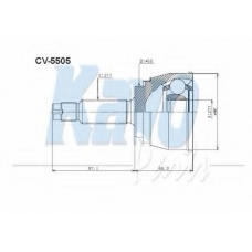 CV-5505 KAVO PARTS Шарнирный комплект, приводной вал